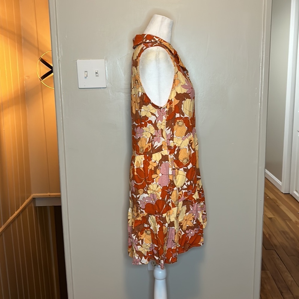 Show Me Your MuMu Groovy Collared Mini Dress in Party Poppy Size Small - Picture 5 of 8